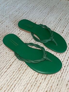 Saks Fifth Ave braided leather sandals
